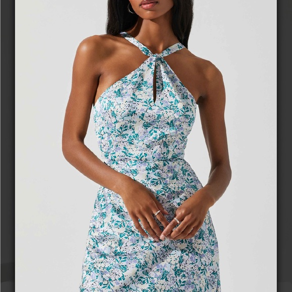 ASTR Floral Halter Neck Dress - Picture 1 of 12